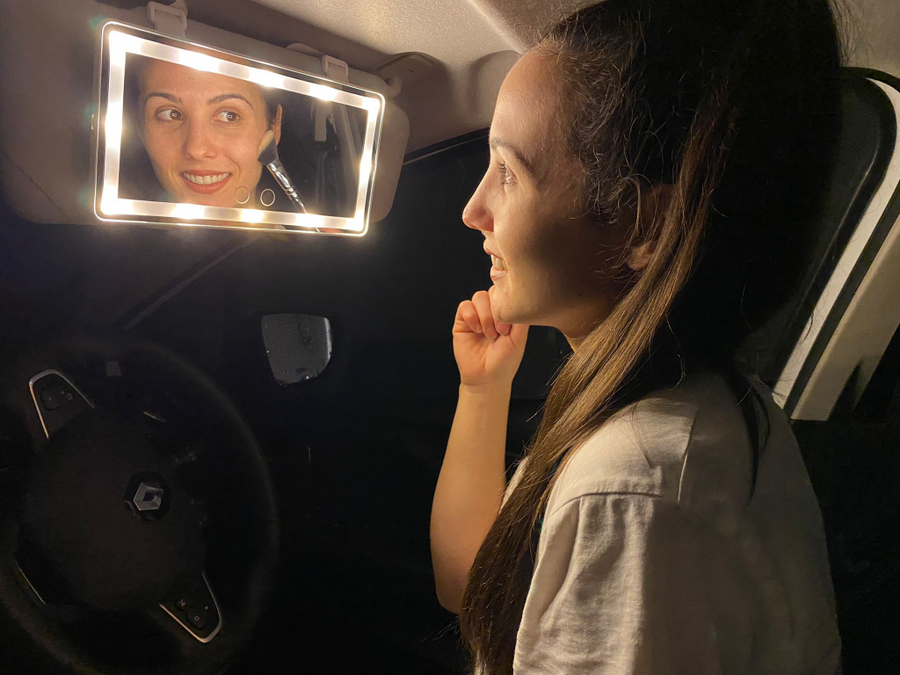 Light up mirror for car deals